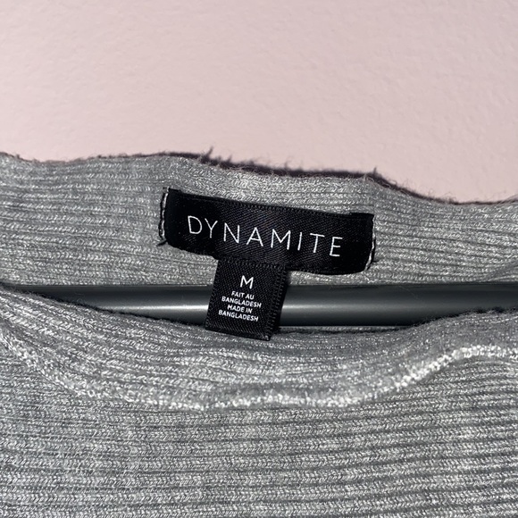 Grey off the shoulder sweater - Picture 3 of 5